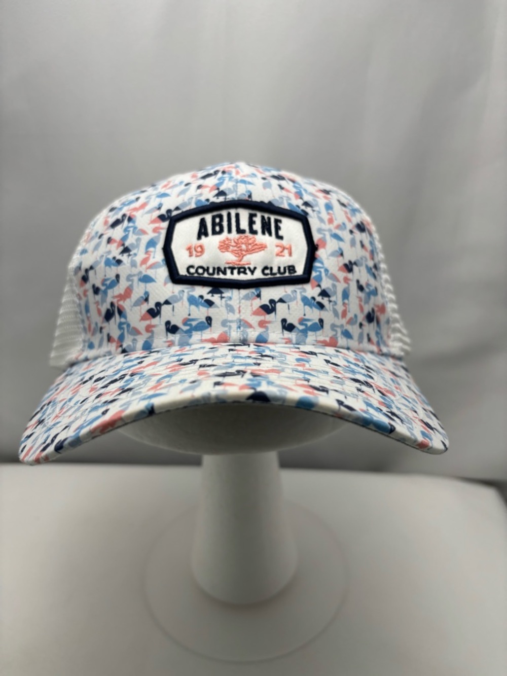 AHEAD Country Club Trucker Hat Festive Flamingo‎ Pattern-WhiteCap #0507